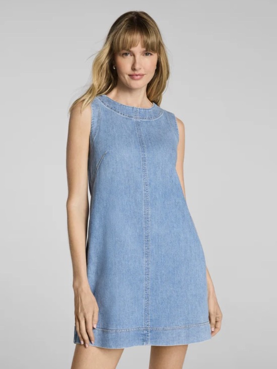 SPANX Dresses & Skirts - SPANX Light Blue Denim Mini Dress